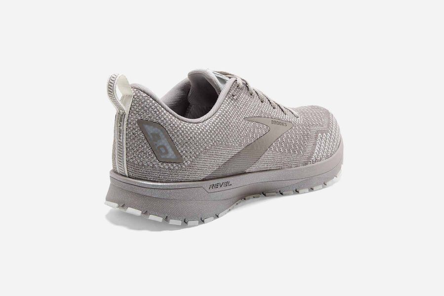 Brooks Revel 4 Road Running Shoes Womens - White/Silver - IKCSF-3187